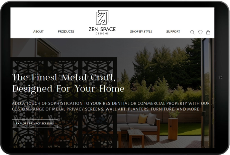 Zen Space Designs website